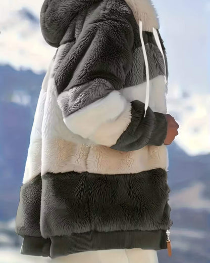 LUNA | COZY HOODED TEDDY JACKET