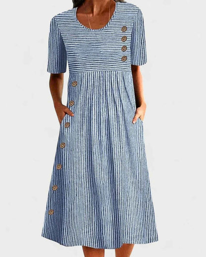 Noa – Striped Midi Dress