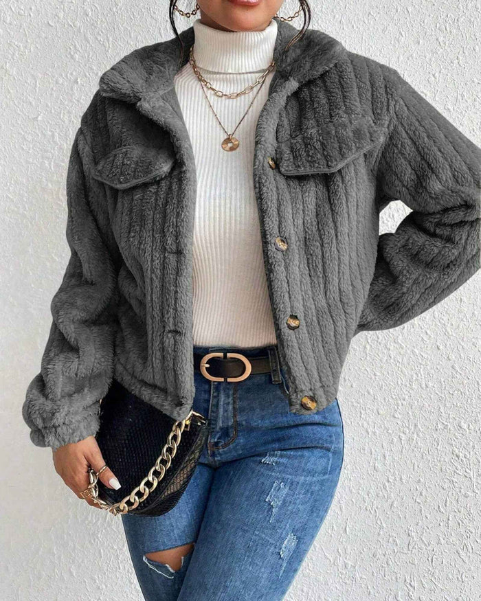 ARIELLE | COZY PLUSH BUTTON JACKET