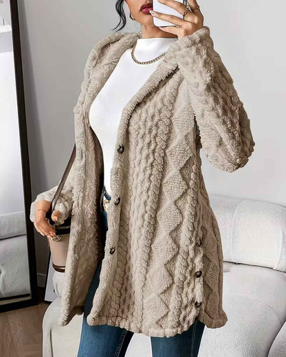 VANESSA | COZY TEXTURED HOODED JACKET