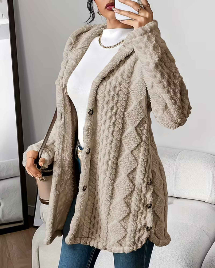 VANESSA | COZY TEXTURED HOODED JACKET