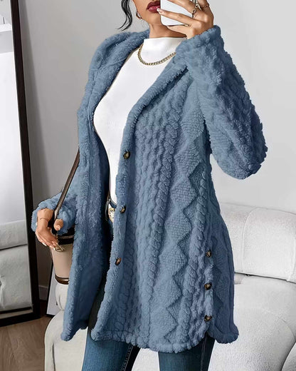 VANESSA | COZY TEXTURED HOODED JACKET