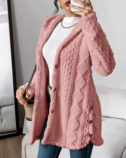 VANESSA | COZY TEXTURED HOODED JACKET