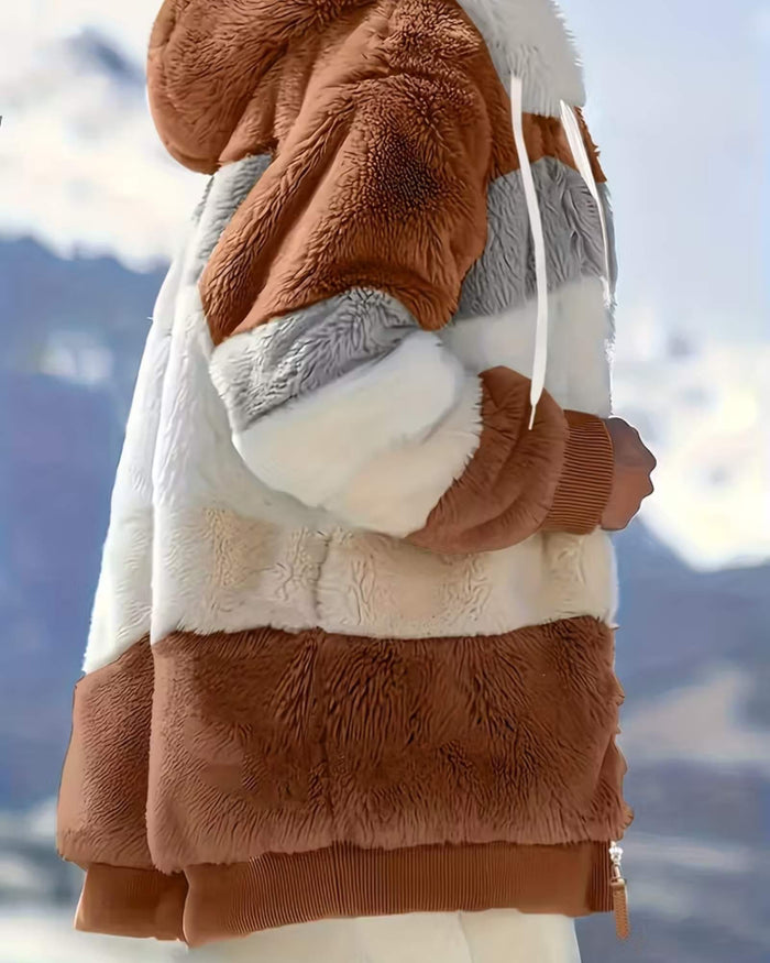 LUNA | COZY HOODED TEDDY JACKET