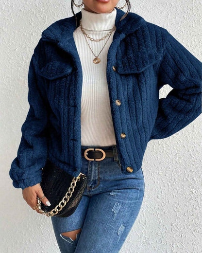 ARIELLE | COZY PLUSH BUTTON JACKET