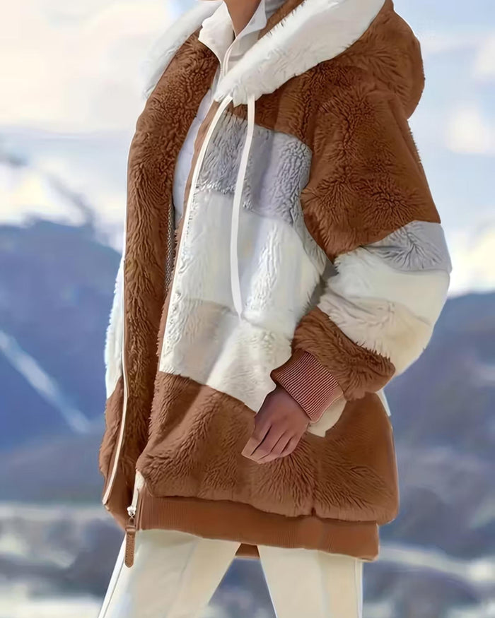 LUNA | COZY HOODED TEDDY JACKET