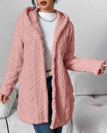 VANESSA | COZY TEXTURED HOODED JACKET
