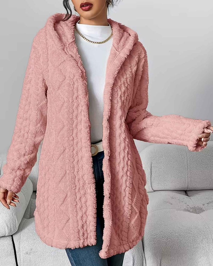 VANESSA | COZY TEXTURED HOODED JACKET