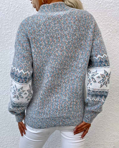 ELLA | COZY NORDIC PATTERN KNIT SWEATER