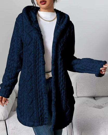 VANESSA | COZY TEXTURED HOODED JACKET