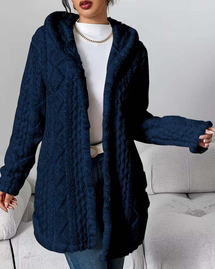 VANESSA | COZY TEXTURED HOODED JACKET