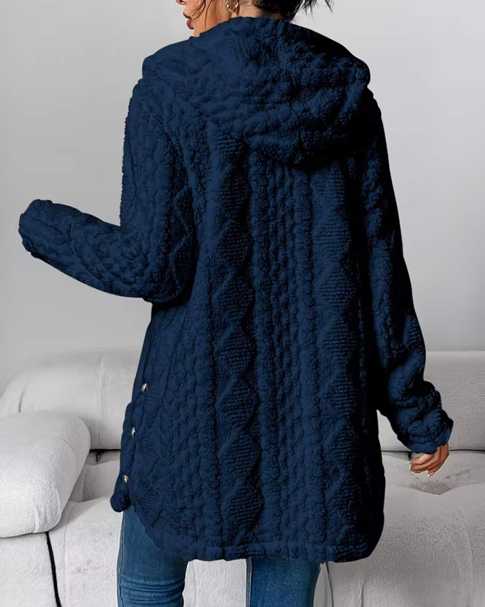 VANESSA | COZY TEXTURED HOODED JACKET