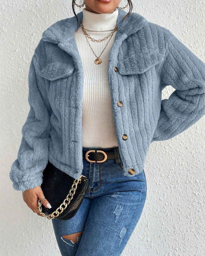 ARIELLE | COZY PLUSH BUTTON JACKET