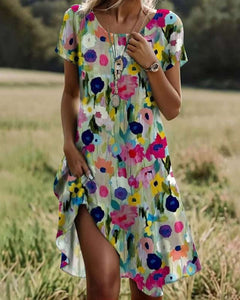 Eliza – Colorful Floral Print Dress