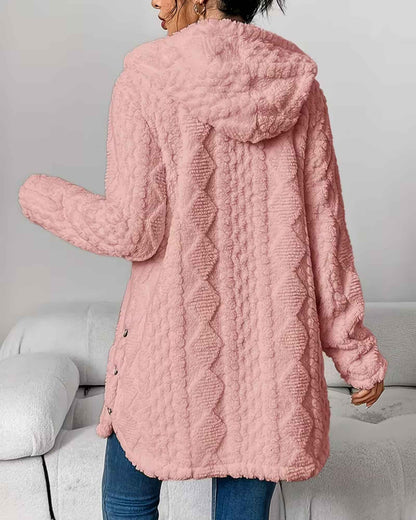 VANESSA | COZY TEXTURED HOODED JACKET