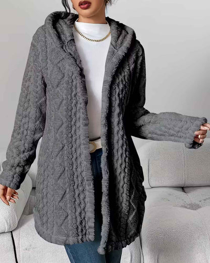 VANESSA | COZY TEXTURED HOODED JACKET