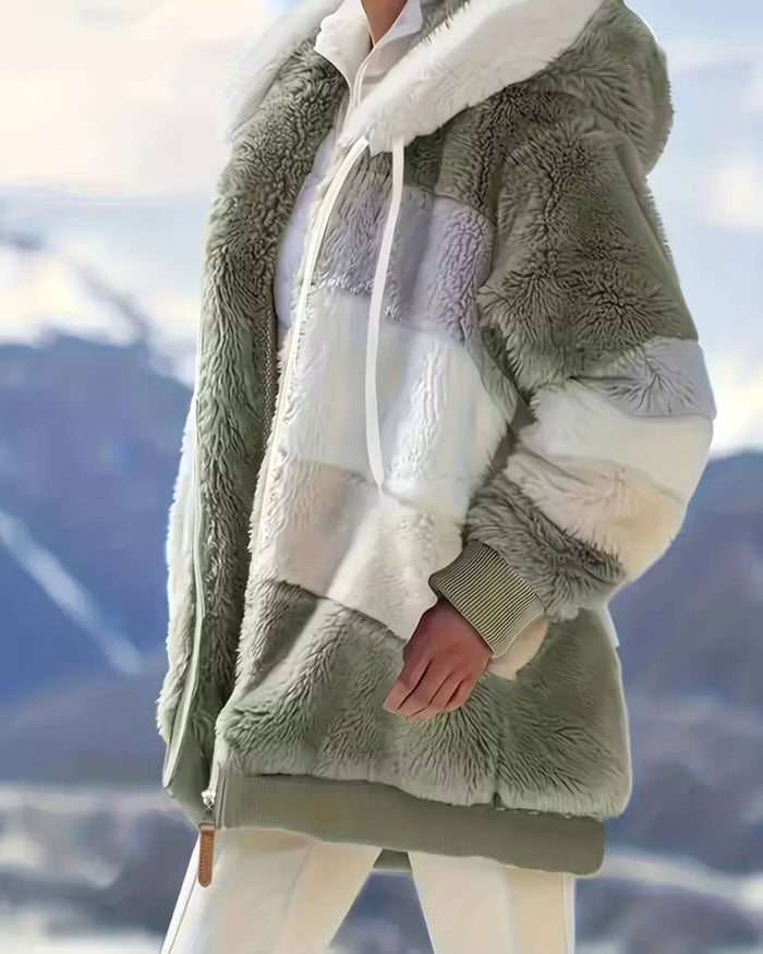 LUNA | COZY HOODED TEDDY JACKET
