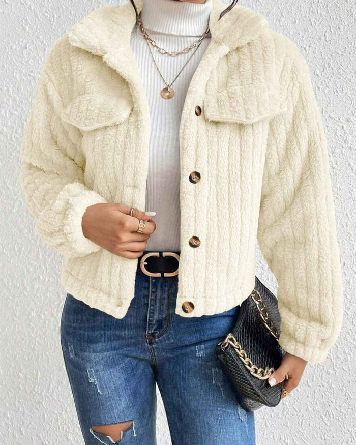 ARIELLE | COZY PLUSH BUTTON JACKET