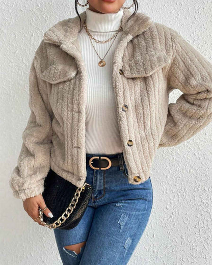 ARIELLE | COZY PLUSH BUTTON JACKET
