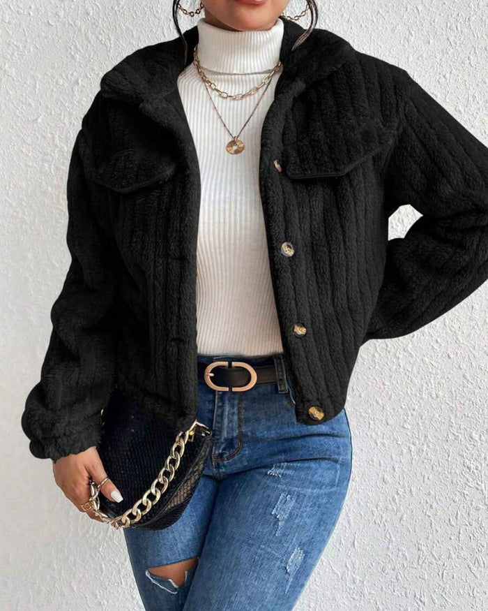 ARIELLE | COZY PLUSH BUTTON JACKET