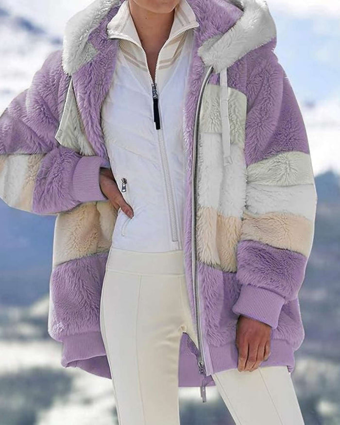LUNA | COZY HOODED TEDDY JACKET