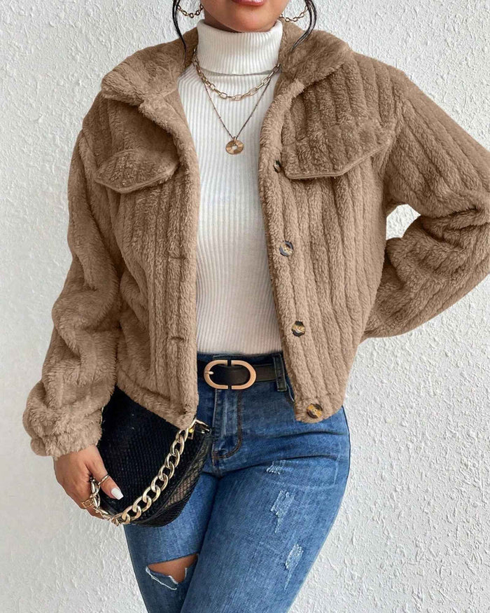 ARIELLE | COZY PLUSH BUTTON JACKET