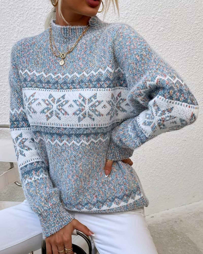 ELLA | COZY NORDIC PATTERN KNIT SWEATER