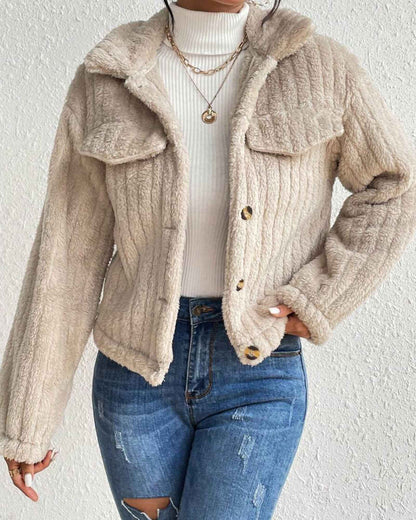 ARIELLE | COZY PLUSH BUTTON JACKET