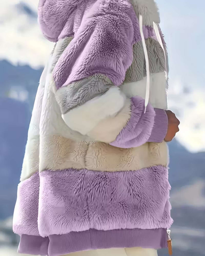 LUNA | COZY HOODED TEDDY JACKET
