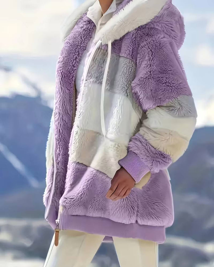 LUNA | COZY HOODED TEDDY JACKET