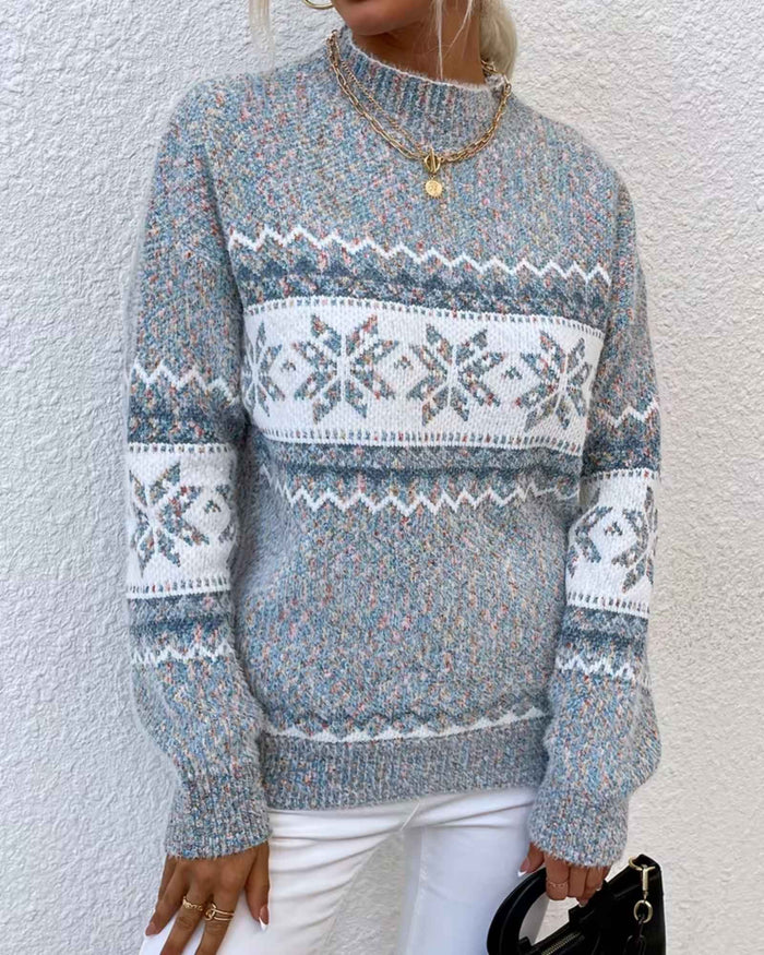 ELLA | COZY NORDIC PATTERN KNIT SWEATER