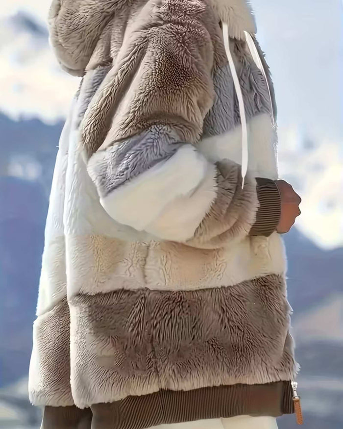 LUNA | COZY HOODED TEDDY JACKET