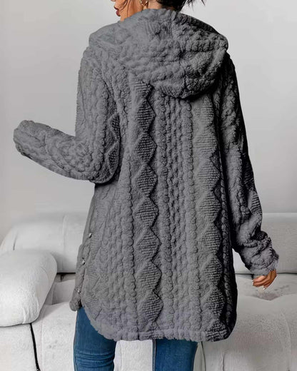 VANESSA | COZY TEXTURED HOODED JACKET
