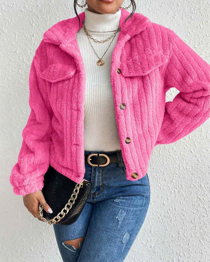 ARIELLE | COZY PLUSH BUTTON JACKET