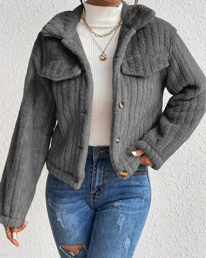 ARIELLE | COZY PLUSH BUTTON JACKET