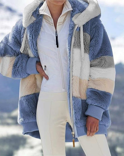 LUNA | COZY HOODED TEDDY JACKET