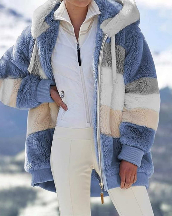 LUNA | COZY HOODED TEDDY JACKET