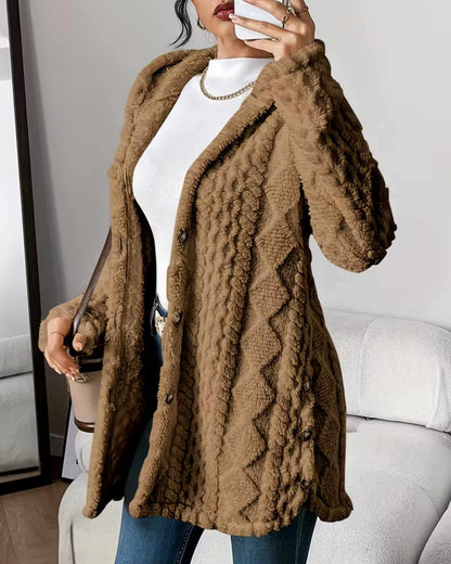 VANESSA | COZY TEXTURED HOODED JACKET