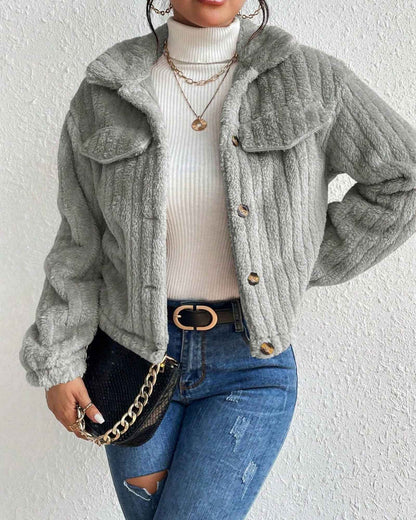 ARIELLE | COZY PLUSH BUTTON JACKET