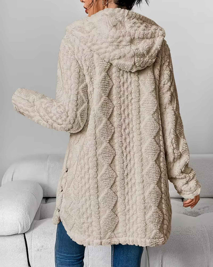 VANESSA | COZY TEXTURED HOODED JACKET