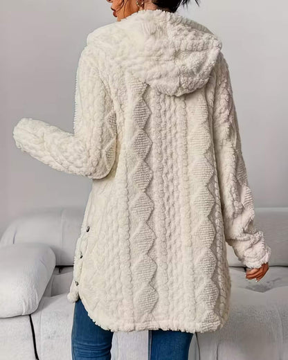 VANESSA | COZY TEXTURED HOODED JACKET
