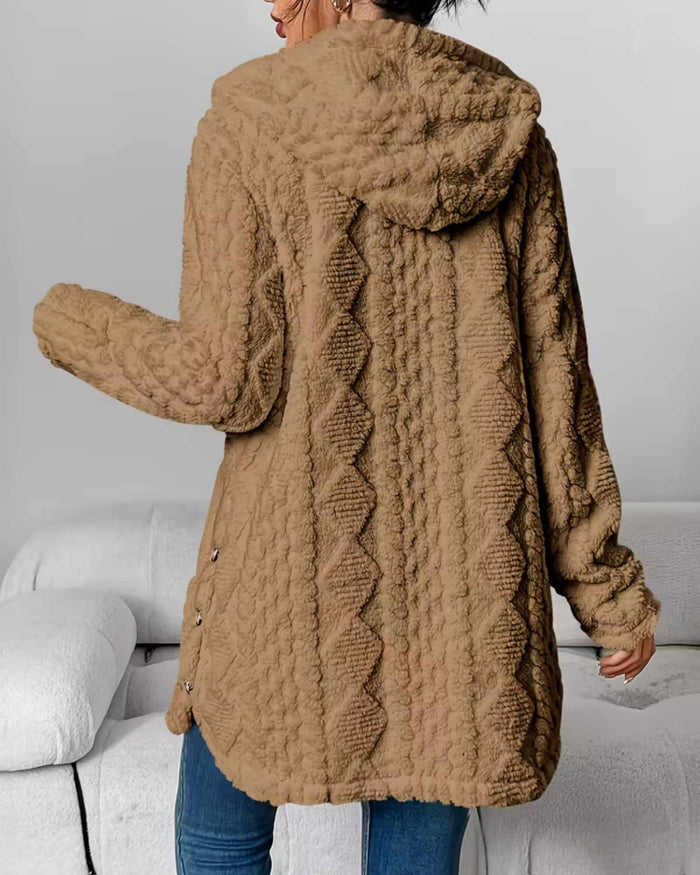 VANESSA | COZY TEXTURED HOODED JACKET