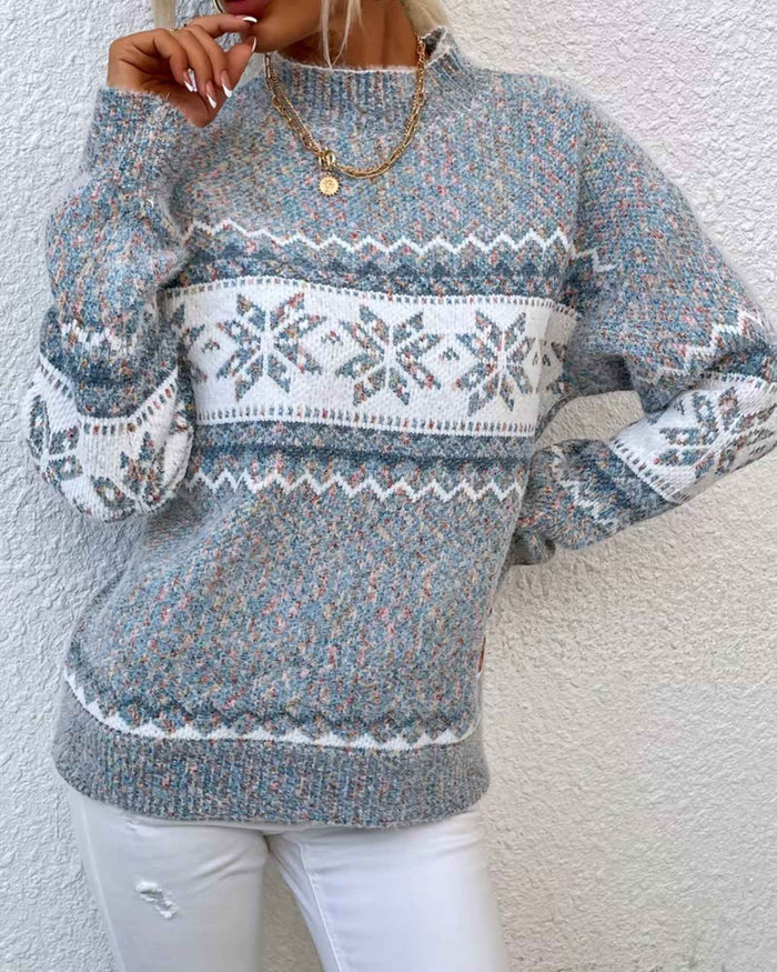 ELLA | COZY NORDIC PATTERN KNIT SWEATER