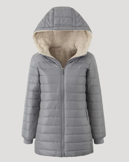 Eliza | Fleece Lined Long Puffer Jacket