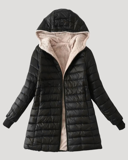 Eliza | Fleece Lined Long Puffer Jacket