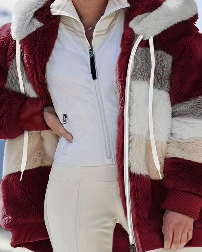 LUNA | COZY HOODED TEDDY JACKET