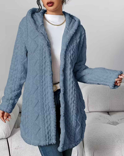 VANESSA | COZY TEXTURED HOODED JACKET