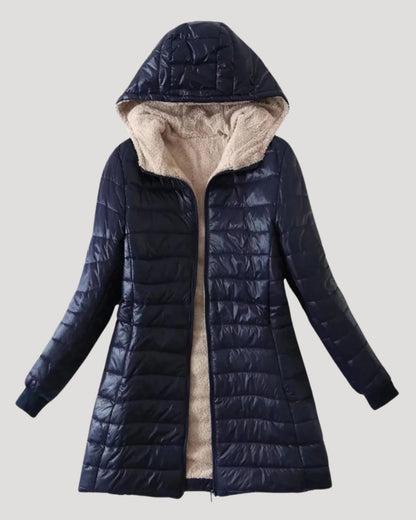 Eliza | Fleece Lined Long Puffer Jacket