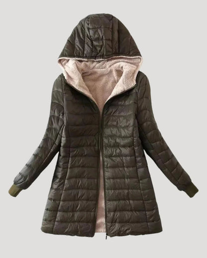 Eliza | Fleece Lined Long Puffer Jacket