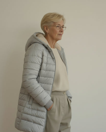 Eliza | Fleece Lined Long Puffer Jacket